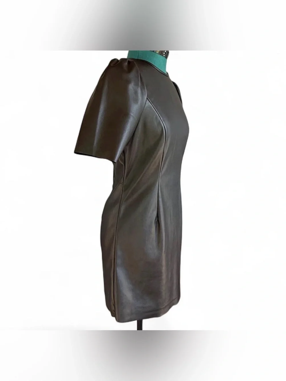 Noisy May Black Faux Leather Mini Dress - Picture 2 of 7